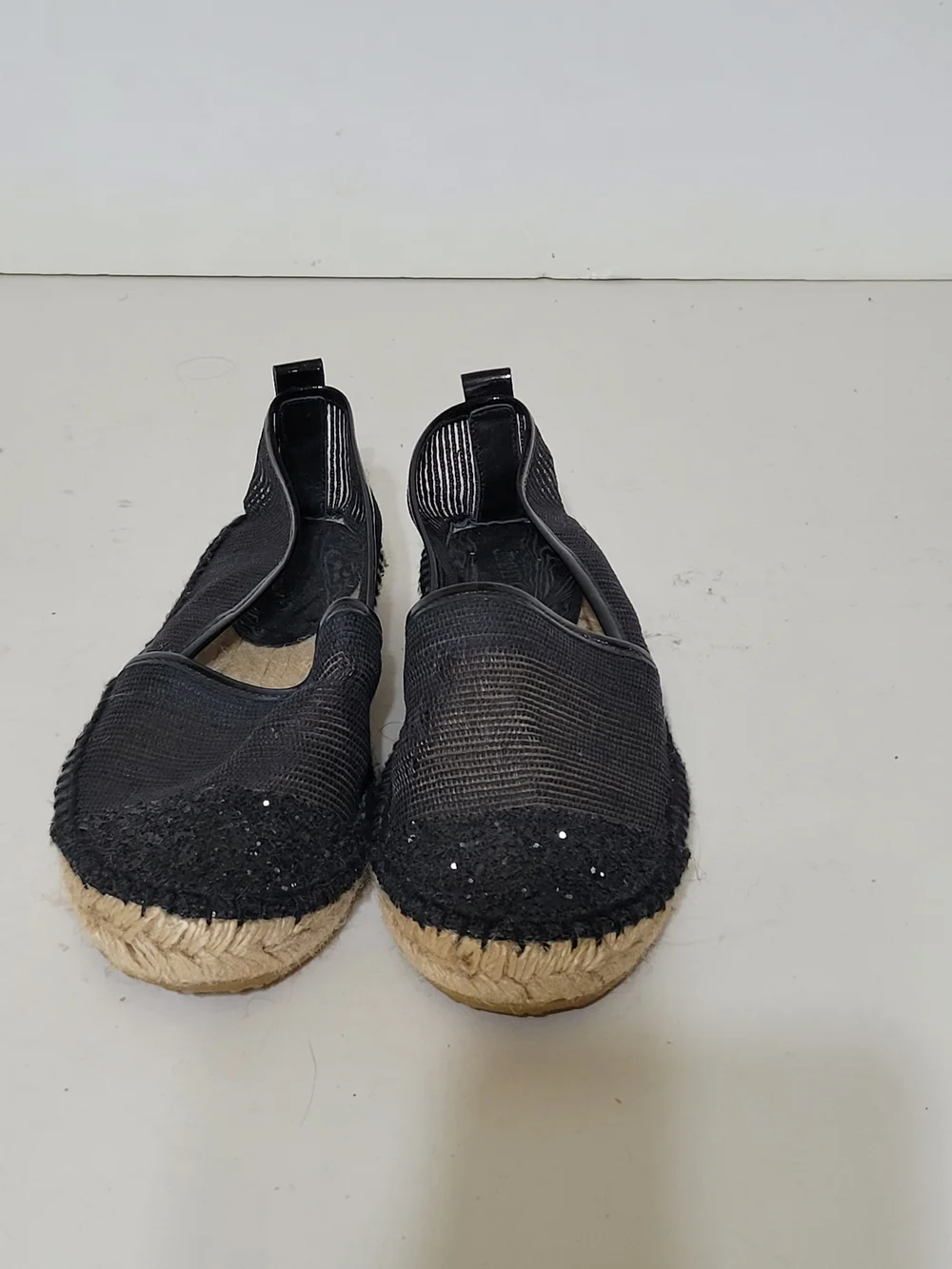Jimmy Choo Kate Spade Women's Black Espadrille Slip-On and Tan Sandals Size 6.5